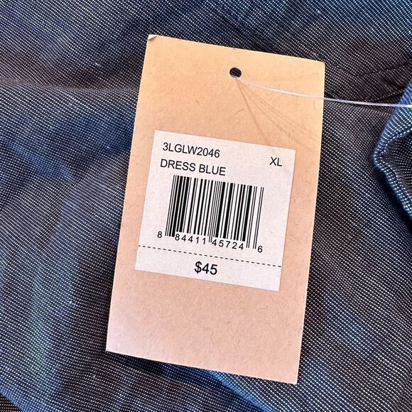 Levi's mens button down blue long sleeve shirt blue size XL NWT - Picture 4 of 5